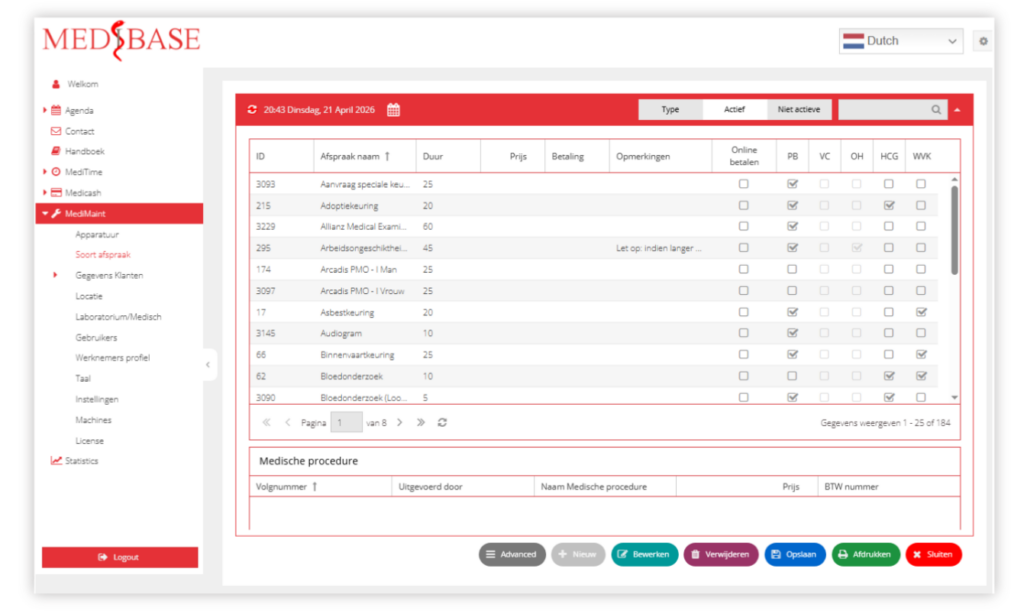 MediMaint functie binnen medische afspraken software voor facturatie en betalingsbeheer